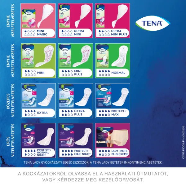 Tena Lady Slim Mini vékony inkontinencia betét 10 db termékhez kapcsolódó kép