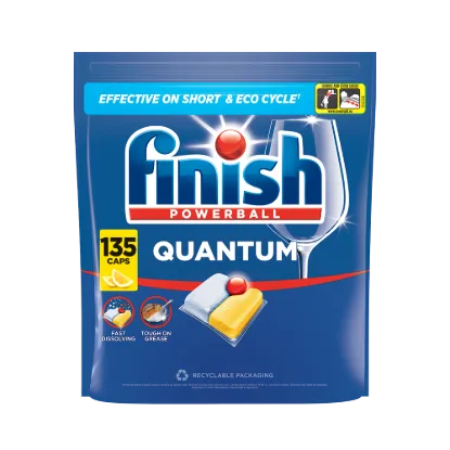 Finish Powerball Quantum All in 1 mosogatógép-kapszula 135 db Lemon termékhez kapcsolódó kép