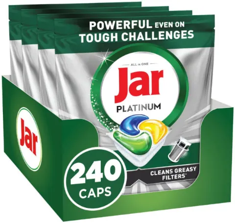 Jar Platinum All in One mosogatógép tabletta 240 db Lemon termékhez kapcsolódó kép