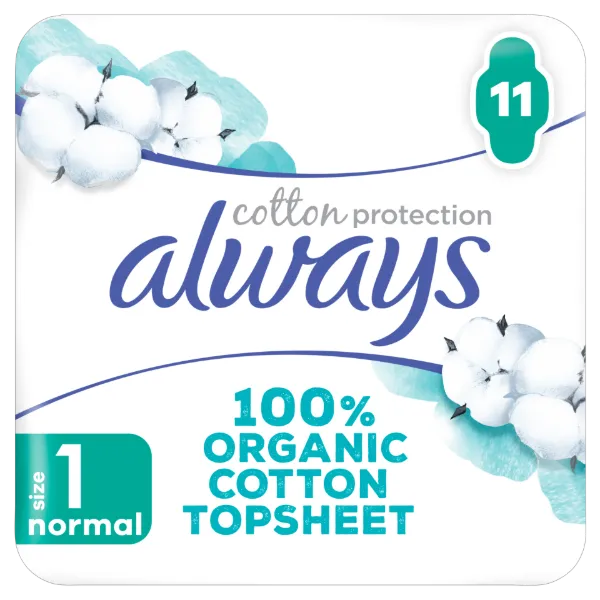Always Cotton Protection Ultra Normal Szárnyas egészségügyi betét, 11 db termékhez kapcsolódó kép