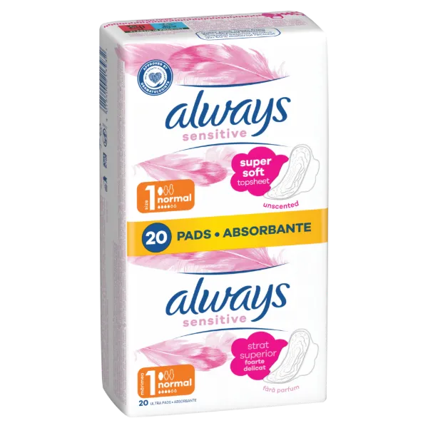 Always Ultra Sensitive Normal Plus (1-es Méret) Egészségügyi Betét , 20 db termékhez kapcsolódó kép