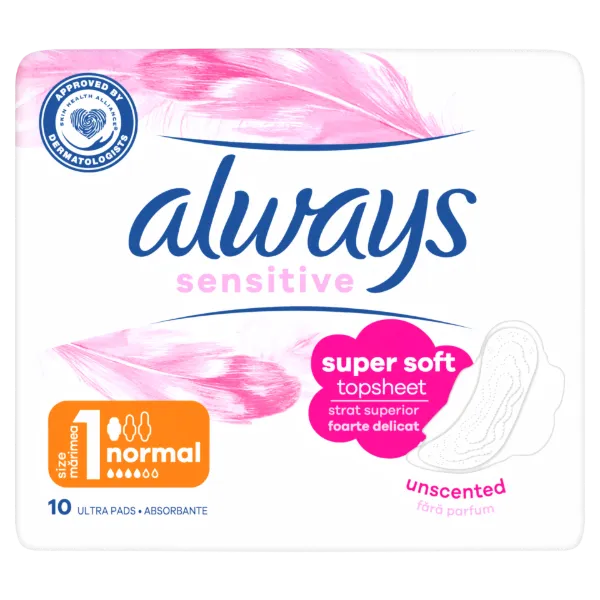 Always Ultra Sensitive Normal Plus (1-es Méret) Egészségügyi Betét, 10 db termékhez kapcsolódó kép