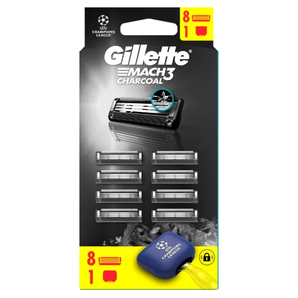 Gillette Mach3 Charcoal Férfi Borotvabetétek, 8 3 Pengés Borotvabetétek termékhez kapcsolódó kép