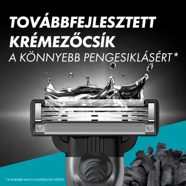 Gillette Mach3 Charcoal Férfi Borotvabetétek, 8 3 Pengés Borotvabetétek termékhez kapcsolódó kép