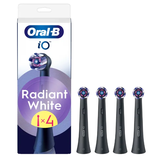 Oral-B iO Series Radiant White, Fekete, Eredeti Fogfehérítő Fogkefefej, 4 termékhez kapcsolódó kép