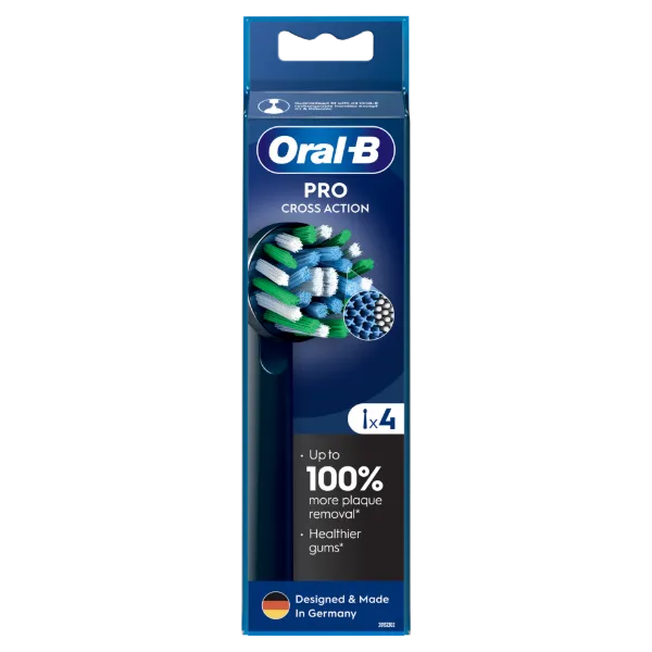 Oral-B Pro Cross Action, fekete Fogkefefejek, 4 db termékhez kapcsolódó kép