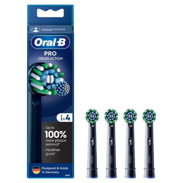 Oral-B Pro Cross Action, fekete Fogkefefejek, 4 db termékhez kapcsolódó kép
