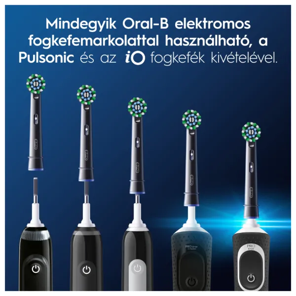Oral-B Pro Cross Action, fekete Fogkefefejek, 4 db termékhez kapcsolódó kép