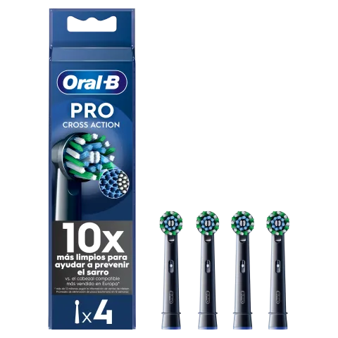 Oral-B Pro Cross Action, fekete Fogkefefejek, 4 db termékhez kapcsolódó kép