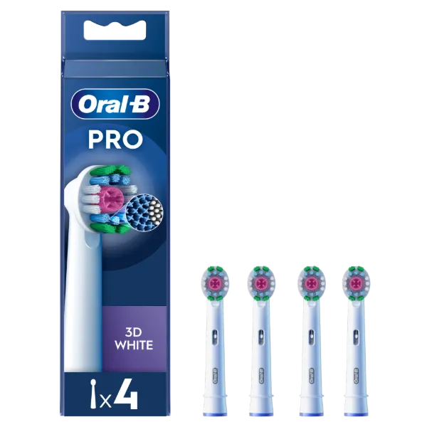 Oral-B Pro 3D White Fogkefefejek, 4 db termékhez kapcsolódó kép