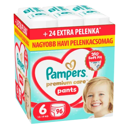 Pampers Premium Care Bugyipelenka, Méret: 6, 96 db Pelenka, 13kg-19kg termékhez kapcsolódó kép
