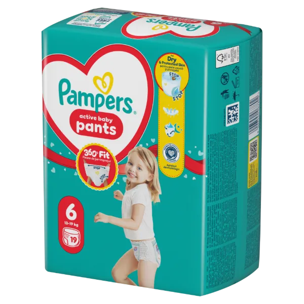 Pampers Active Baby Bugyipelenka, Méret: 6, 19 db Pelenka, 13kg-19kg termékhez kapcsolódó kép