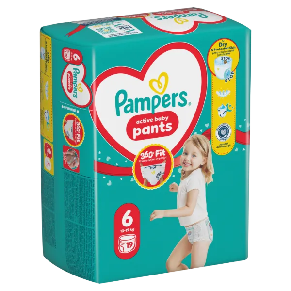 Pampers Active Baby Bugyipelenka, Méret: 6, 19 db Pelenka, 13kg-19kg termékhez kapcsolódó kép