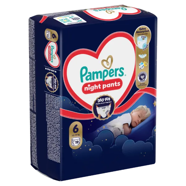 Pampers Night Bugyipelenka, Méret: 6, 19 db Pelenka, 13kg-19kg termékhez kapcsolódó kép