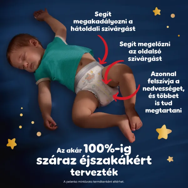 Pampers Night Bugyipelenka, Méret: 6, 19 db Pelenka, 13kg-19kg termékhez kapcsolódó kép
