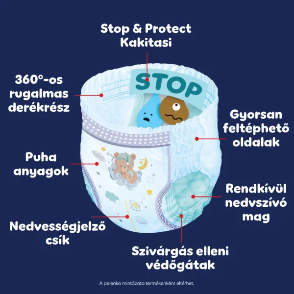 Pampers Night Bugyipelenka, Méret: 6, 19 db Pelenka, 13kg-19kg termékhez kapcsolódó kép