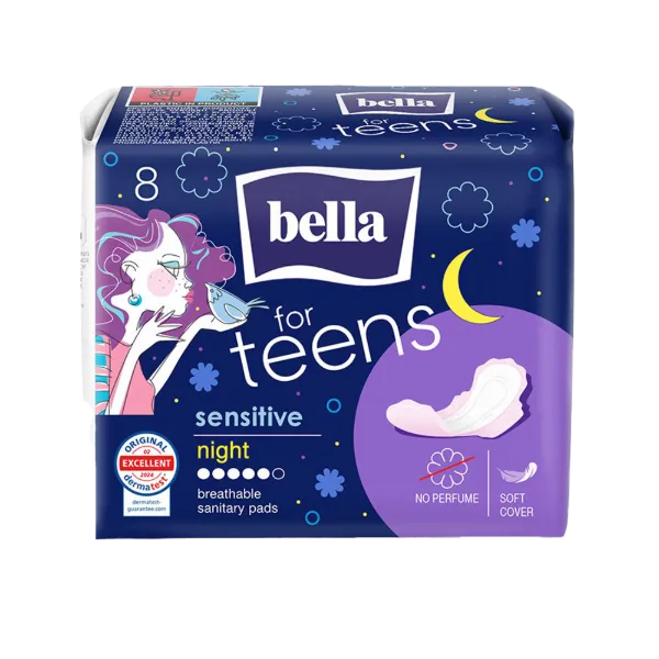 Bella For Teens egészségügyi betét 8db Ultra Sensitive Night termékhez kapcsolódó kép