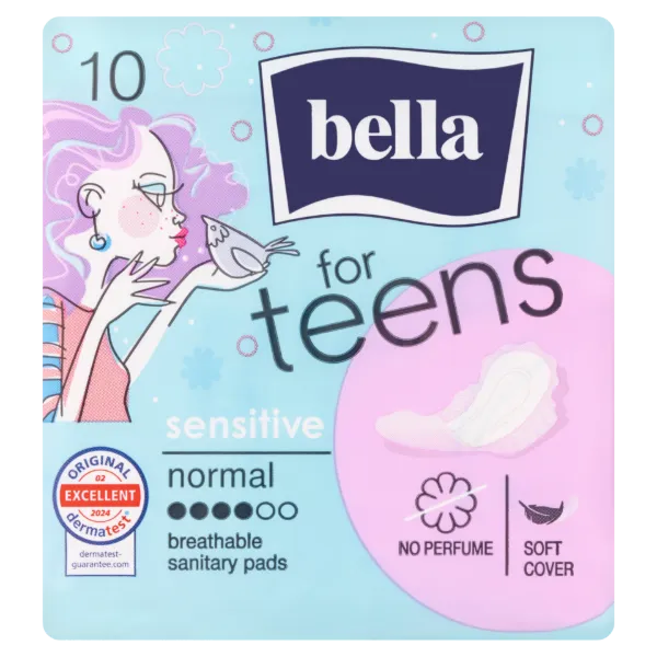 Bella For Teens Sensitive illatmentes, ultravékony egészségügyi betét 10 db termékhez kapcsolódó kép