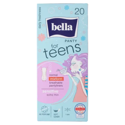 Bella For Teens Sensitive illatmentes ultravékony tisztasági betét 20 db termékhez kapcsolódó kép