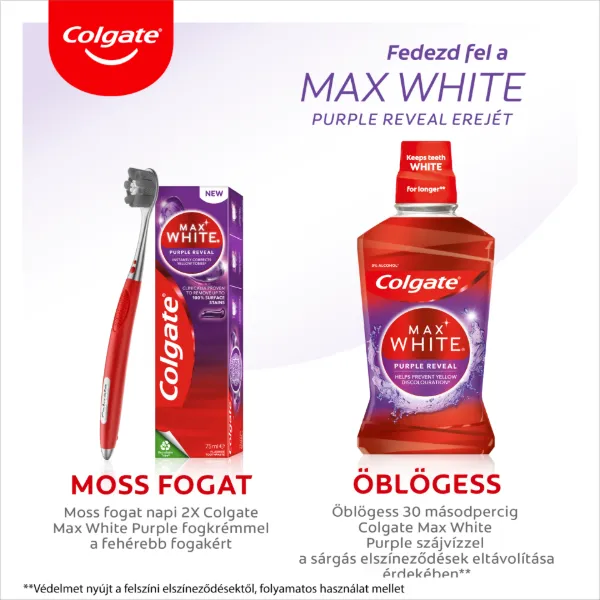 Colgate Max White Purple Reveal szájvíz 500 ml termékhez kapcsolódó kép