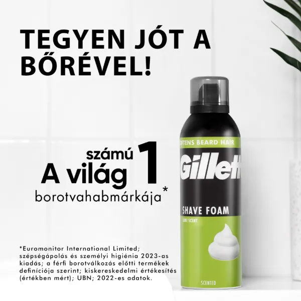 Gillette Classic Lime Borotvahab Férfiak Számára, Lime Illattal, 250ml termékhez kapcsolódó kép