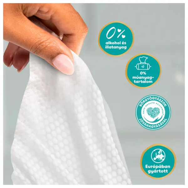 Pampers Aqua Soft Touch Baby Nedves Törlőkendő, 15 Csomag x 60 Törlőkendő  db Baba Nedves Törlőkendő termékhez kapcsolódó kép