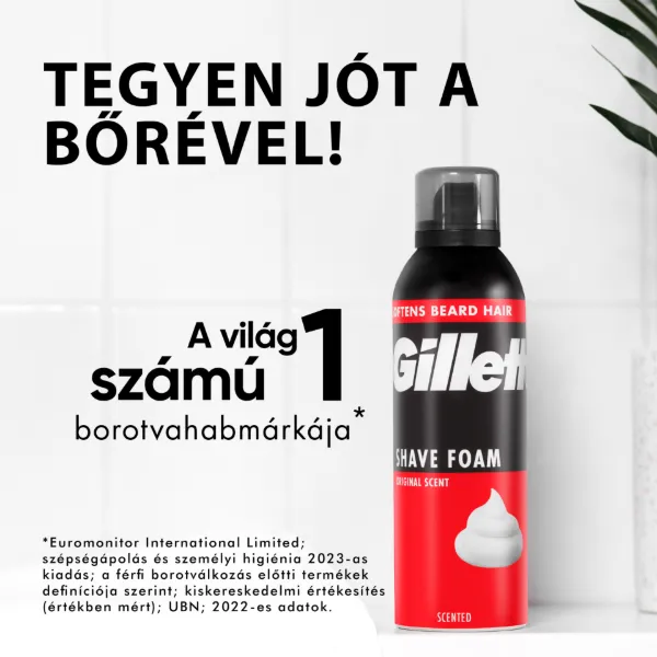 Gillette Classic Borotvahab Original Illattal, Gyors És Egyszerű Borotválkozás, 250ml termékhez kapcsolódó kép