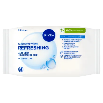 NIVEA frissítő arctisztító kendő 25 db termékhez kapcsolódó kép