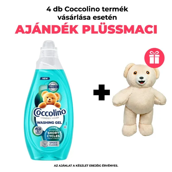 Coccolino Wonder Wash Speed Clean mosógél gyors mosáshoz 37 mosás 1480 ml  termékhez kapcsolódó kép