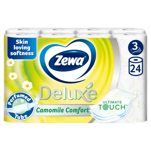 Zewa Deluxe Camomile Comfort toalettpapír 3 rétegű 24 tekercs termékhez kapcsolódó kép