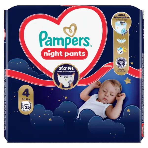 Pampers Night Bugyipelenka, Méret: 4, 25 db Pelenka, 9kg-15kg termékhez kapcsolódó kép