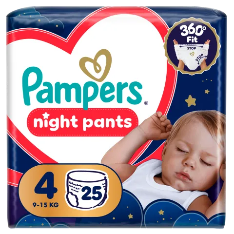 Pampers Night Bugyipelenka, Méret: 4, 25 db Pelenka, 9kg-15kg termékhez kapcsolódó kép