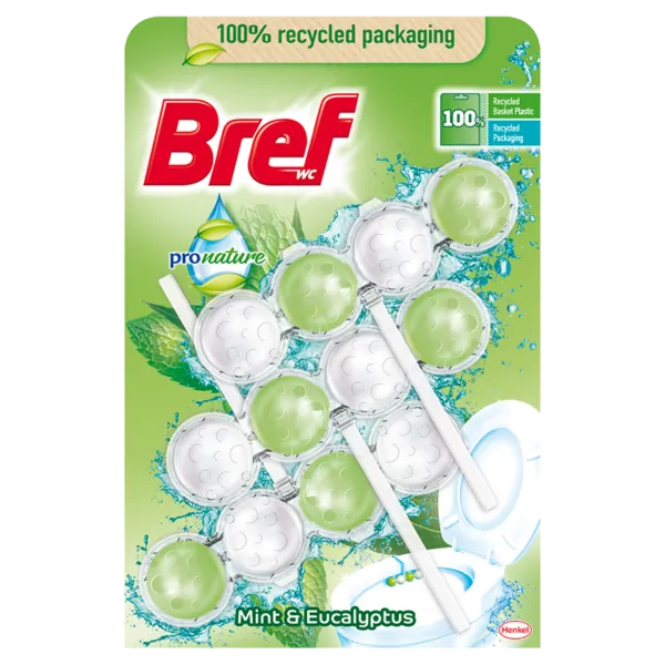 Bref ProNature Mint & Eucalyptus WC frissítő 3 x 50 g termékhez kapcsolódó kép