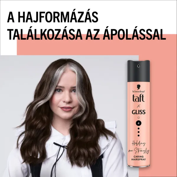 Taft X Gliss Holding me Strongly ápoló hajlakk minden hajtípusra 250 ml termékhez kapcsolódó kép