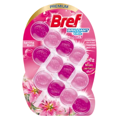 Bref Brilliant Gel Spring Rain WC frissítő 3 x 42 g termékhez kapcsolódó kép