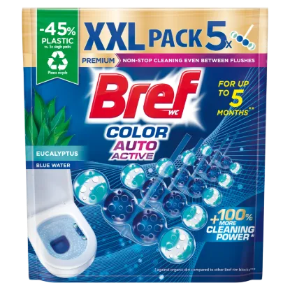 Bref Color Auto Active Eucalyptus WC frissítő 5 x 50 g (250 g) termékhez kapcsolódó kép