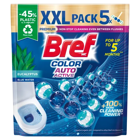 Bref Color Auto Active Eucalyptus WC frissítő 5 x 50 g (250 g) termékhez kapcsolódó kép