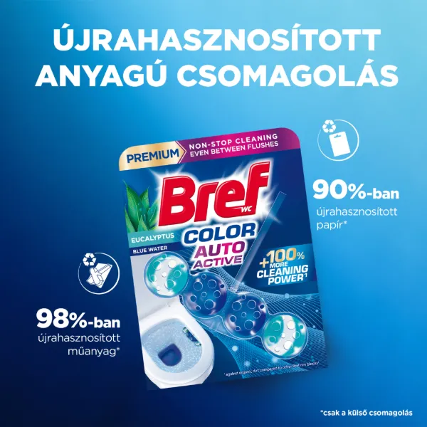 Bref Color Auto Active Eucalyptus WC frissítő 5 x 50 g (250 g) termékhez kapcsolódó kép
