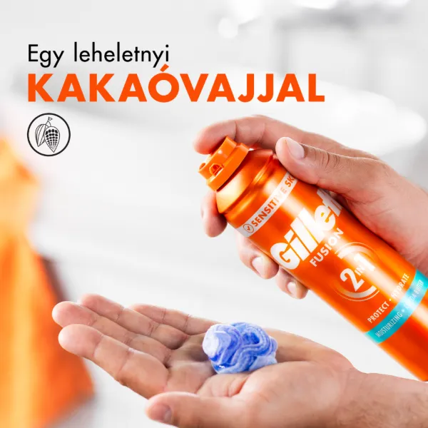 Gillette Fusion Hidratáló Borotvazselé Férfiak Számára, Kakaóvajjal, 200ml termékhez kapcsolódó kép