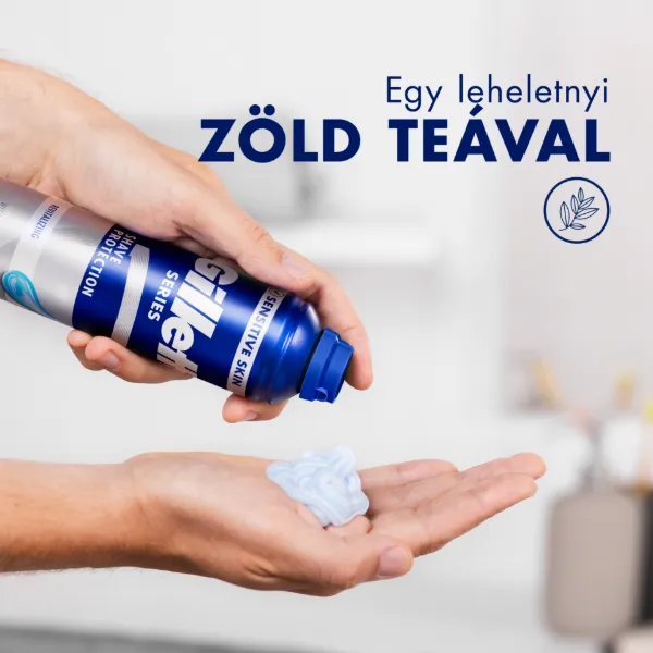 Gillette Series Revitalizáló Borotvazselé Zöld Teával, Férfiaknak, 200ml termékhez kapcsolódó kép