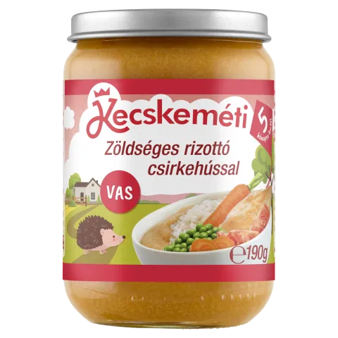 Kecskeméti zöldséges rizottó csirkehússal bébiétel 5 hónapos kortól 190 g termékhez kapcsolódó kép