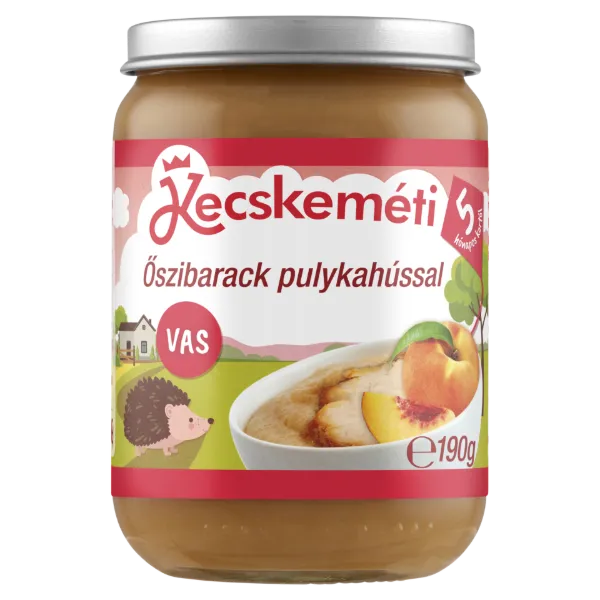 Kecskeméti őszibarack pulykahússal bébiétel 5 hónapos kortól 190 g termékhez kapcsolódó kép