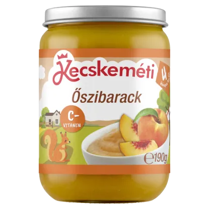 Kecskeméti őszibarack bébidesszert 4 hónapos kortól 190 g termékhez kapcsolódó kép
