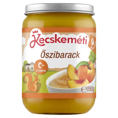 Kecskeméti őszibarack bébidesszert 4 hónapos kortól 190 g termékhez kapcsolódó kép