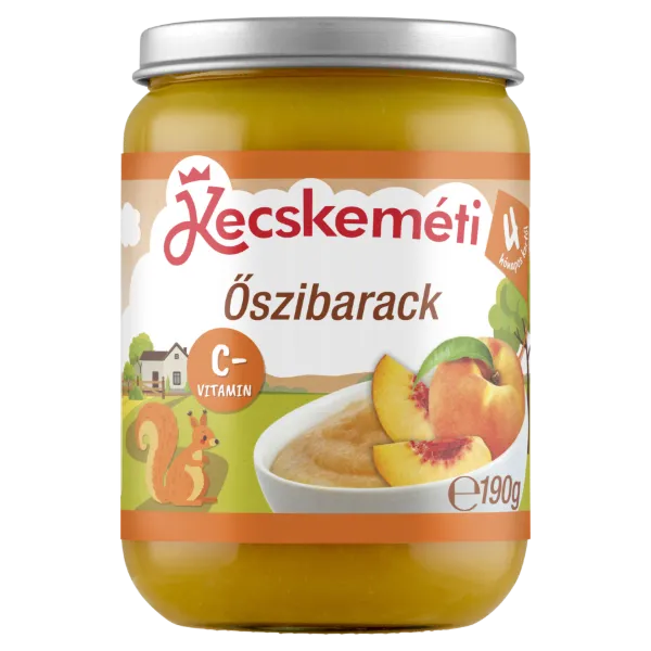 Kecskeméti őszibarack bébidesszert 4 hónapos kortól 190 g termékhez kapcsolódó kép