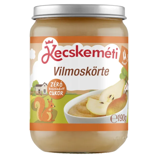 Kecskeméti vilmoskörte bébidesszert 4 hónapos kortól 190 g termékhez kapcsolódó kép