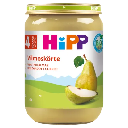 HiPP bio vilmoskörte bébidesszert 4 hónapos kortól 190 g termékhez kapcsolódó kép