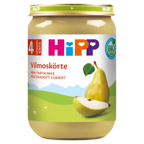 HiPP bio vilmoskörte bébidesszert 4 hónapos kortól 190 g termékhez kapcsolódó kép