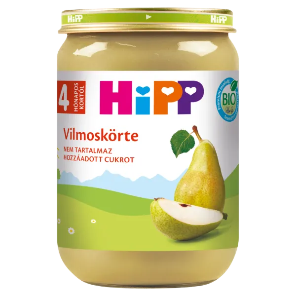HiPP bio vilmoskörte bébidesszert 4 hónapos kortól 190 g termékhez kapcsolódó kép