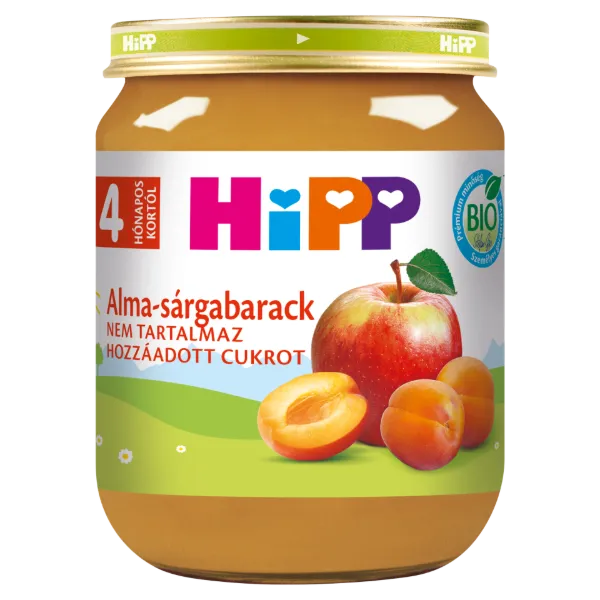 HiPP bio alma-sárgabarack bébidesszert 4 hónapos kortól 125 g termékhez kapcsolódó kép